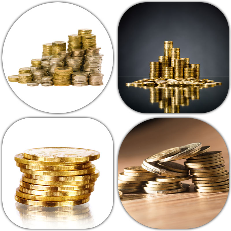 دانلود مجموعه تصاویر سوابق کسب و کار با سکه پول