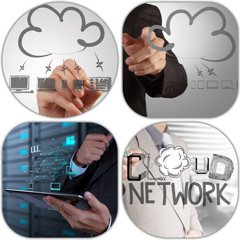 دانلود مجموعه تصاویر تاجر کار با رایانش ابری